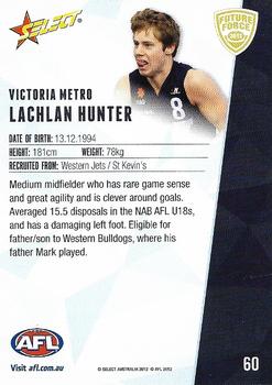 2012 Select Future Force #60 Lachlan Hunter Back